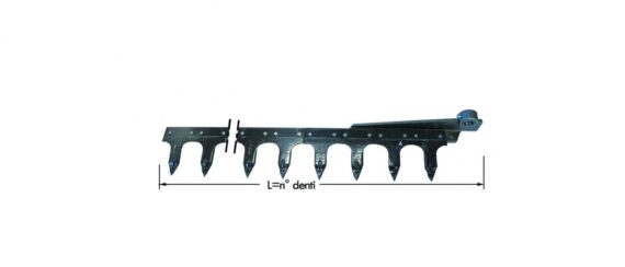 Lama Denti per barra falciante falciatrice GASPARDO FB925 - FB940 12 denti 1,75m