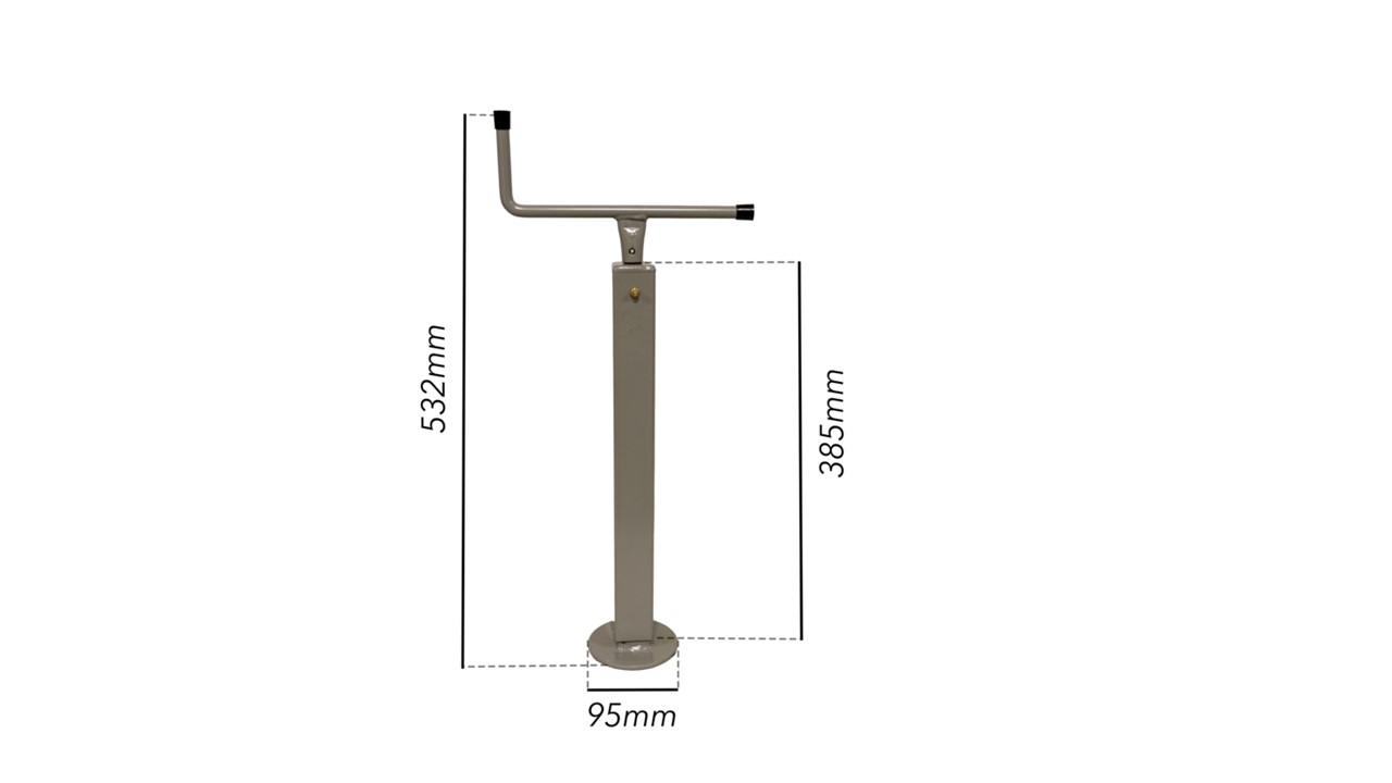 SERVOTIMONE TELESCOPICO CON MANOVELLA SUPERIORE 40X40 MM PORTATA 200KG - immagine 4