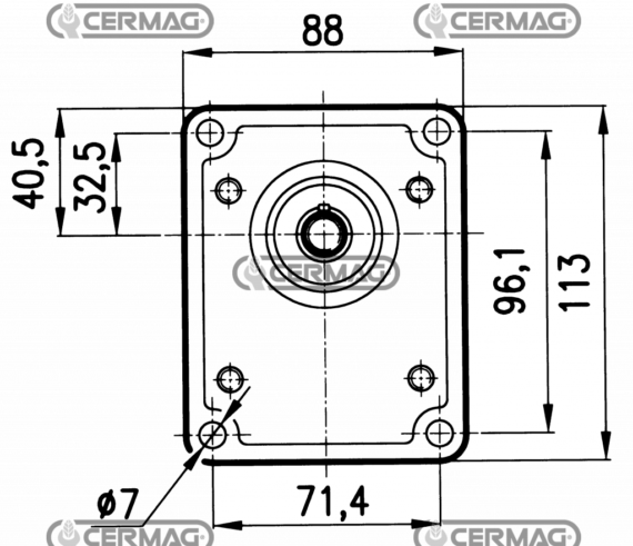 POMPA IDRAULICA  C33 AD INGRANAGGI GRUPPO 2  - ALBERO CONICO - 16 cm3, destra - immagine 2