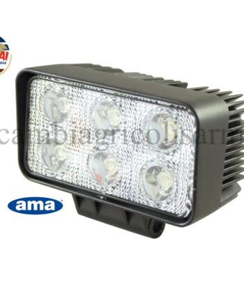 FARO FARETTO FANALE LAVORO A LED 83X114MM 12-24V 12W 720LM TRATTORE MACCHINE INDUSTRIALI E OPERATRICI
