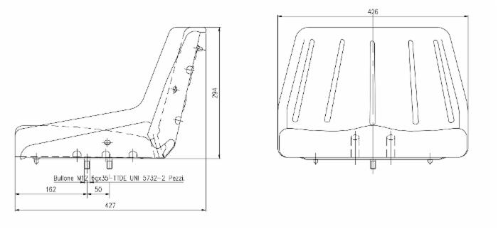 SEDILE SEAT 1 TIPO E PER MACCHINE AGRICOLE SERIE BASIC LINE RICAMBI E ACCESSORI - immagine 5