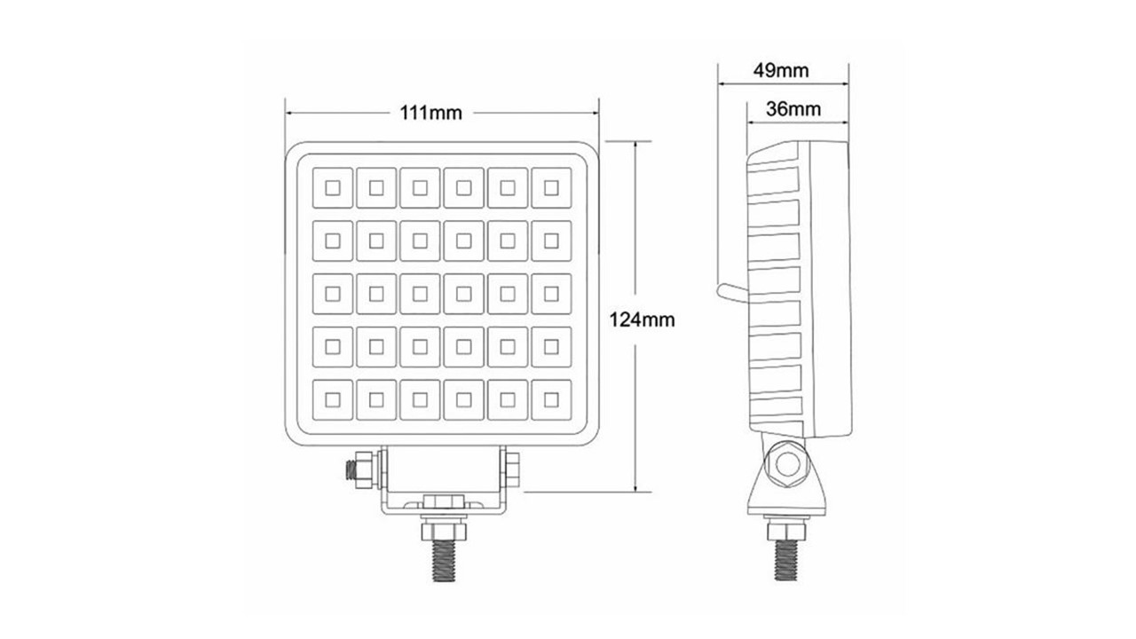 FARO FANALE LAVORO LED 12/24V 30W 3800LM CON INTERRUTTORE RETTANGOLARE - immagine 6